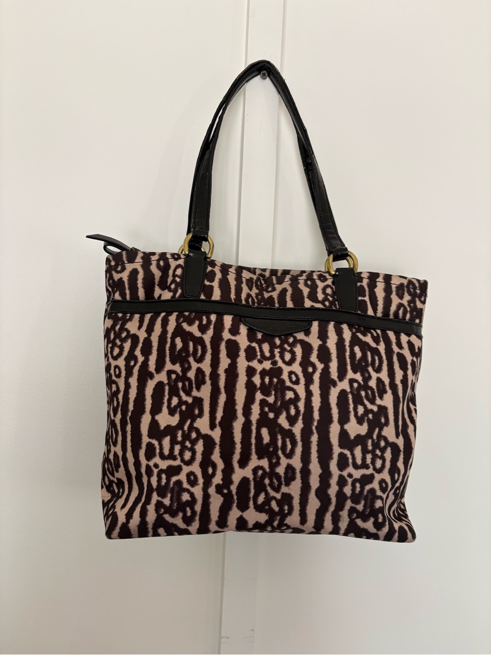 Vintage Y2K Coach Ocelot Leopard-Print Tote - 31901 - 13 inch